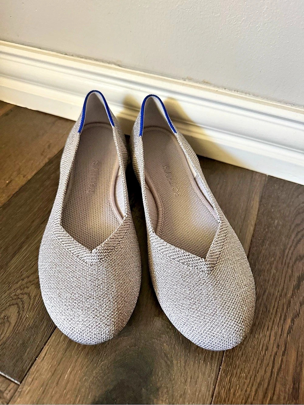 Rothy's The Point Pointed Toe Flats Gray US 8.5